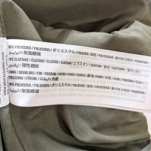 Abercrombie & Fitch Miniskirt Green Meadows Faux Suede Fit & Flare Snap … - Picture 9 of 15